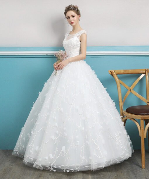 wedding dress floor length 0694-01