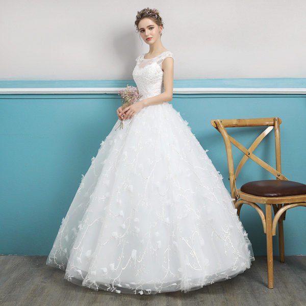 wedding dress floor length 0694-01