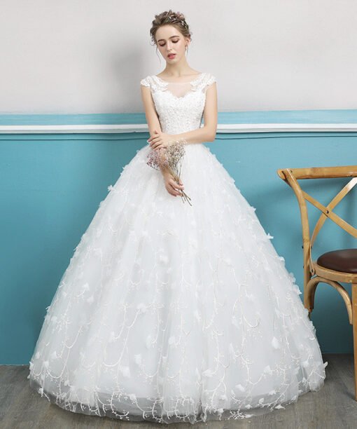 wedding dress floor length 0694-06