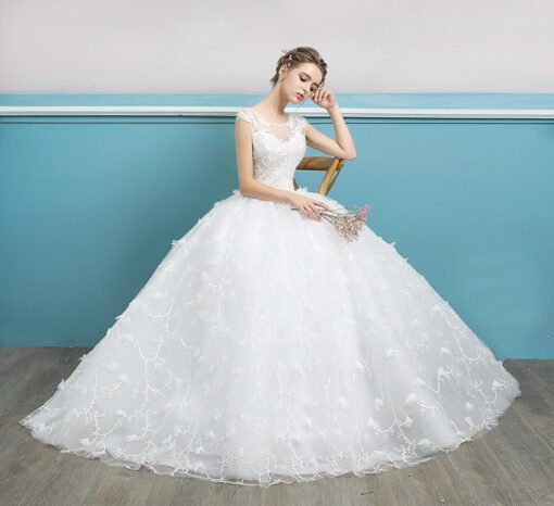 wedding dress floor length 0694-07
