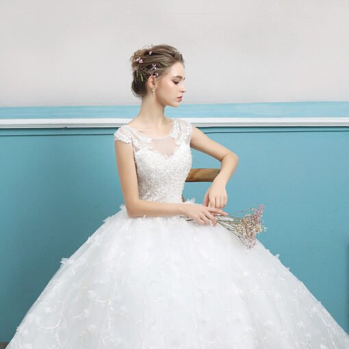wedding dress floor length 0694-08
