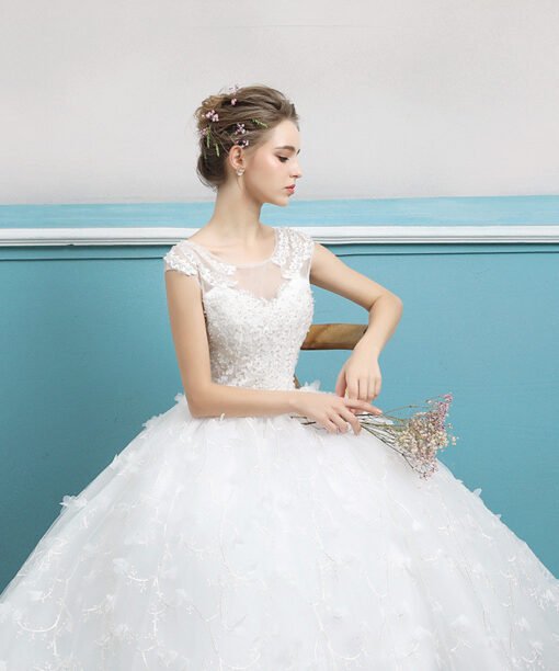 wedding dress floor length 0694-08