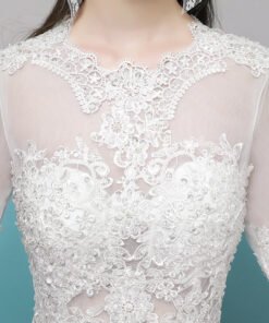 wedding dress lace sleeves 0689-03