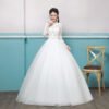 wedding dress lace sleeves 0689-07