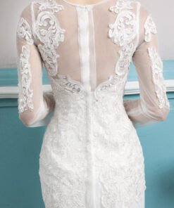 wedding dress long sleeve mermaid 0690-04