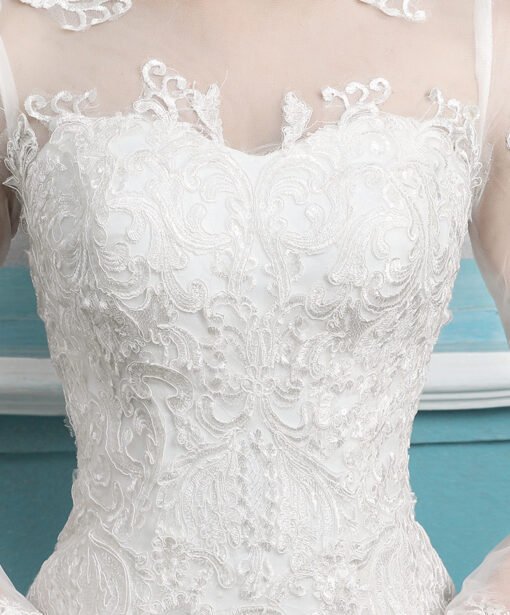 wedding dress long sleeve mermaid 0690-05
