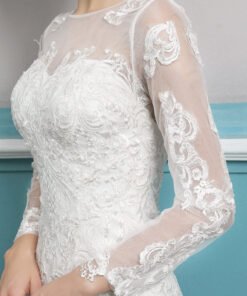 wedding dress long sleeve mermaid 0690-10