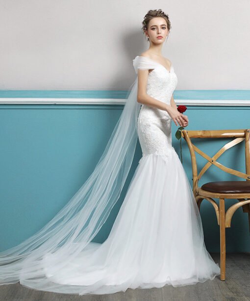wedding dress mermaid ivory 0692-02