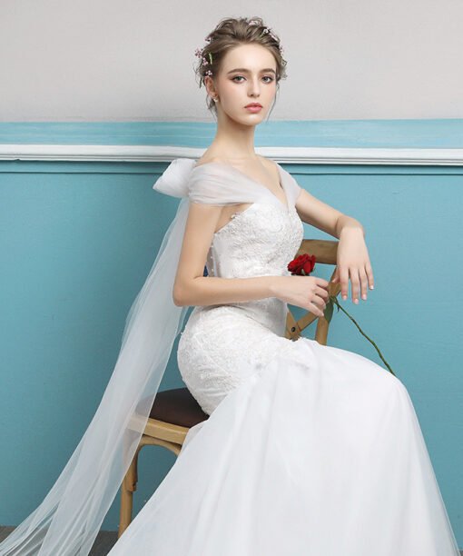 wedding dress mermaid ivory 0692-04