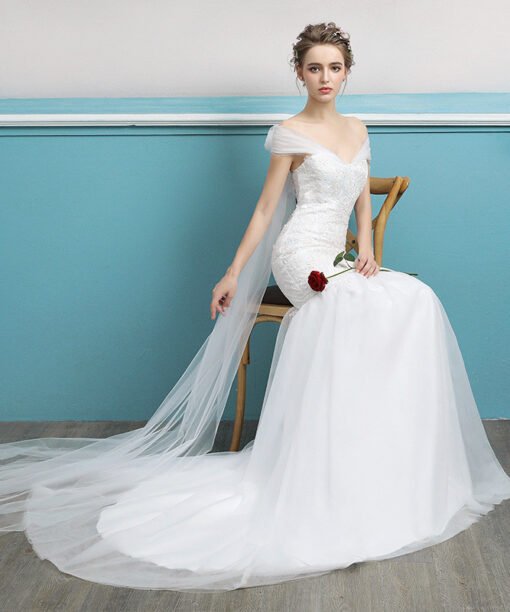 wedding dress mermaid ivory 0692-06