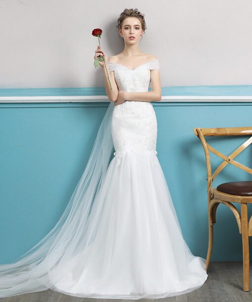 wedding dress mermaid ivory 0692-08