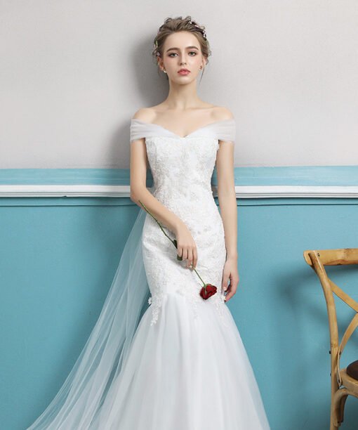 wedding dress mermaid ivory 0692-09