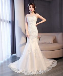 wedding dress mermaid lace 0684-01