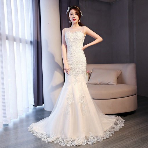 wedding dress mermaid lace 0684-01
