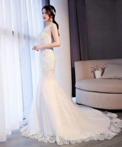 wedding dress mermaid lace 0684-03