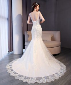 wedding dress mermaid lace 0684-04