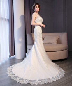 wedding dress mermaid lace 0684-05