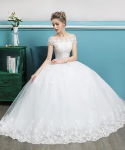 wedding dress short sleeves 0695-01