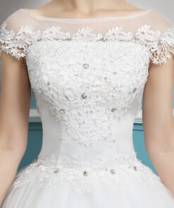 wedding dress short sleeves 0695-03