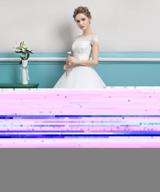 wedding dress short sleeves 0695-04