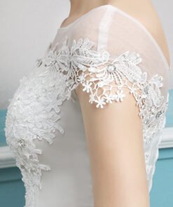 wedding dress short sleeves 0695-10