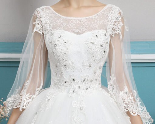 wedding dress with cape 0693-02