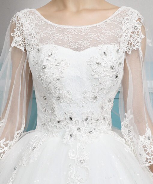 wedding dress with cape 0693-02