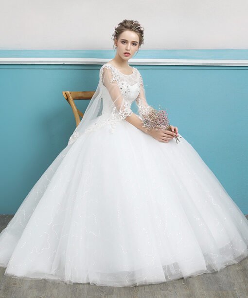 wedding dress with cape 0693-06