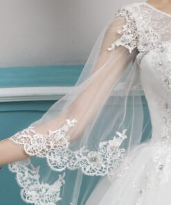 wedding dress with cape 0693-08