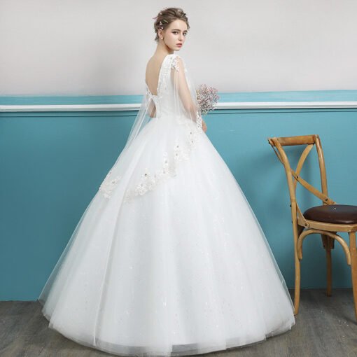 wedding dress with cape 0693-11