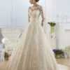 a line wedding dress lace 0713-02