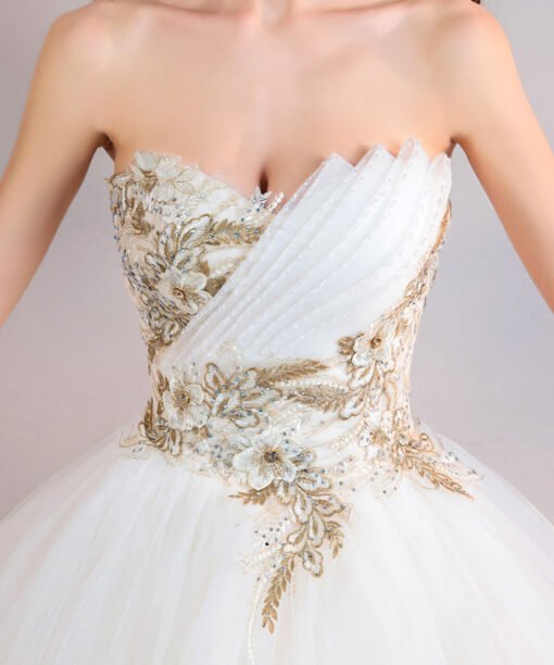 ball gown wedding dress strapless 762-04
