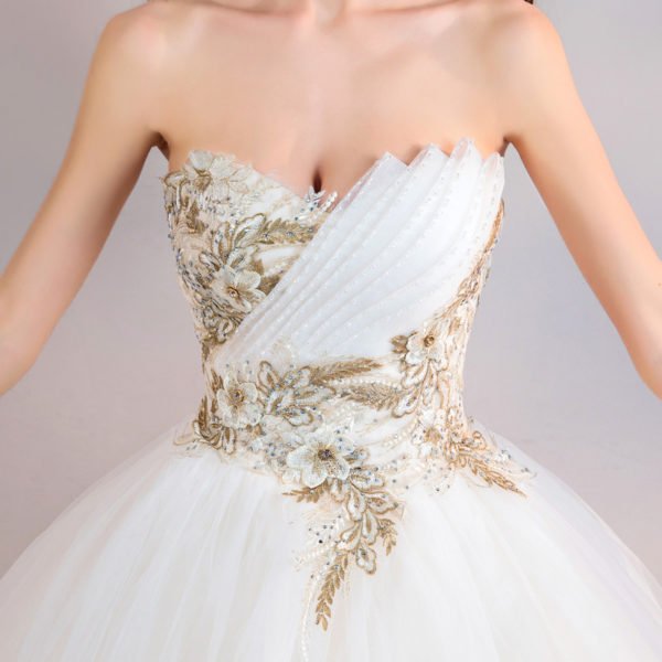 ball gown wedding dress strapless 762-04