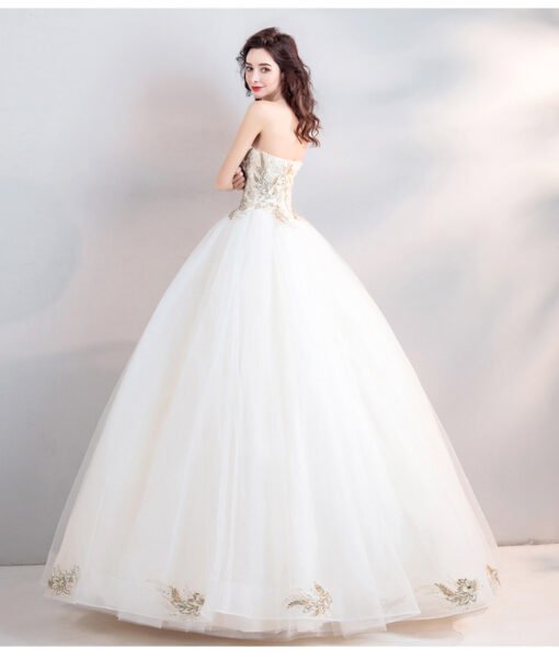 ball gown wedding dress strapless 762-08