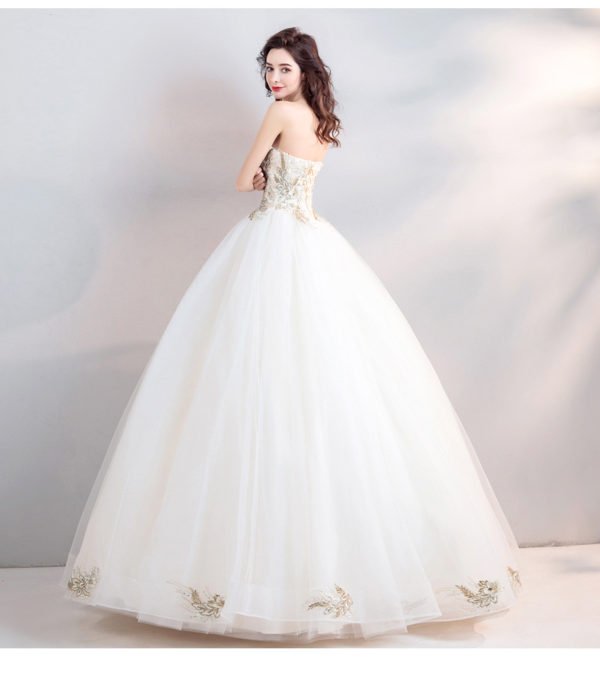 ball gown wedding dress strapless 762-08