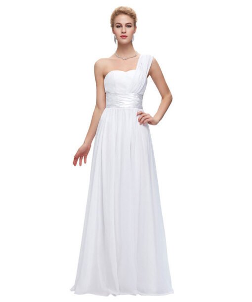 bridesmaid dress one shoulder 0737-02