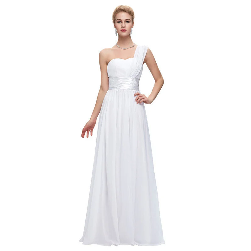 bridesmaid dress one shoulder 0737-02