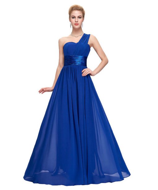 bridesmaid dress one shoulder 0737-05