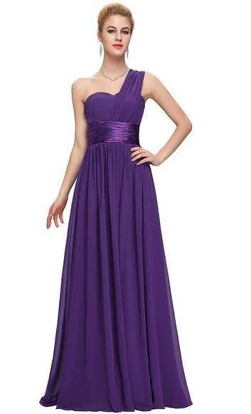 bridesmaid dress one shoulder 0737-04