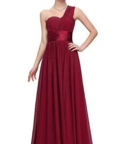bridesmaid dress one shoulder 0737-06