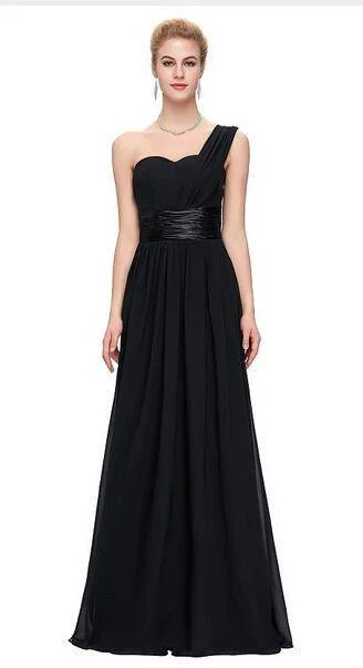 bridesmaid dress one shoulder 0737-07