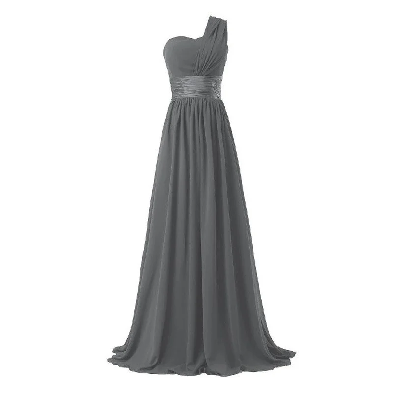 bridesmaid dress one shoulder 0737-08
