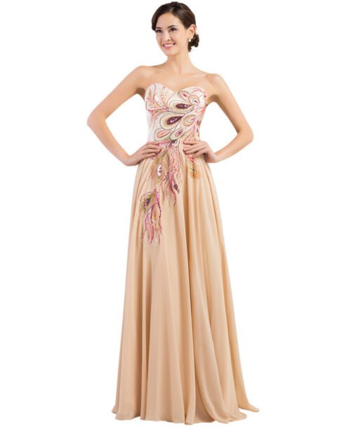 bridesmaid dress strapless-073401