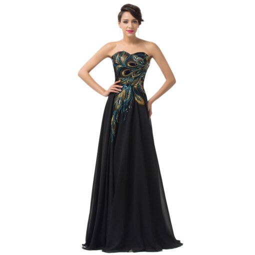 bridesmaid dress strapless-073405