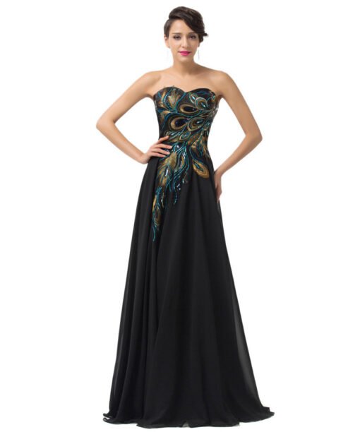 bridesmaid dress strapless-073405