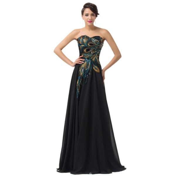 bridesmaid dress strapless-073405