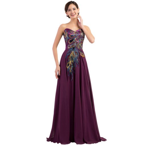 bridesmaid dress strapless-073406