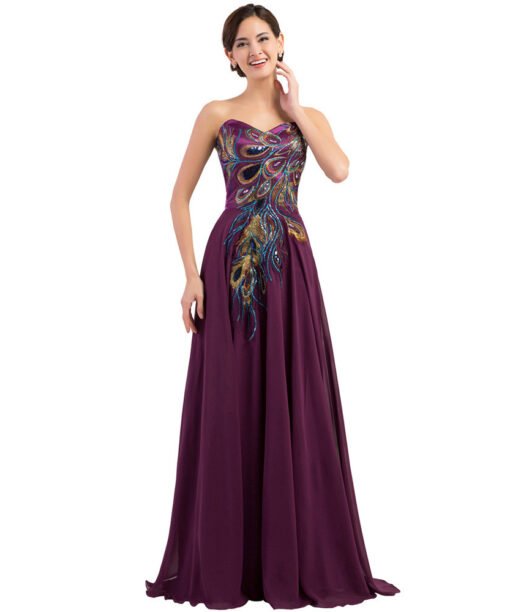 bridesmaid dress strapless-073406