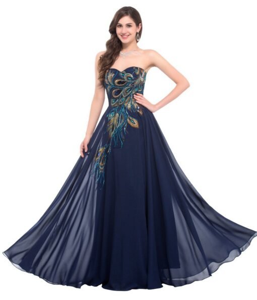 bridesmaid dress strapless-073407