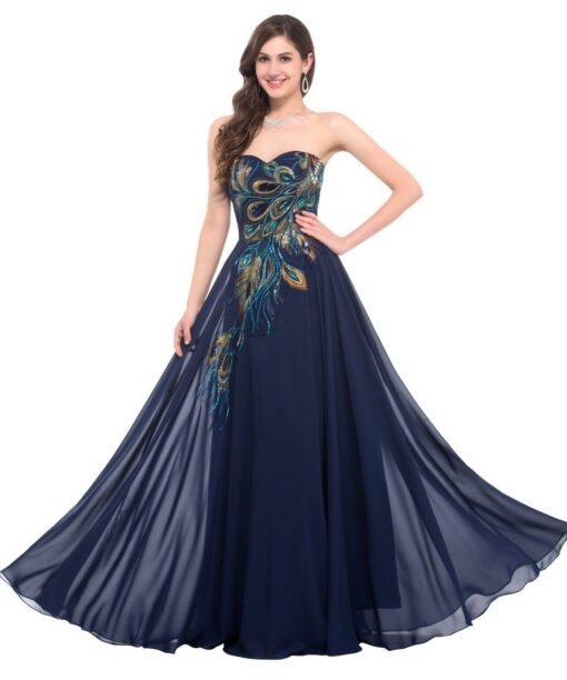 bridesmaid dress strapless-073407